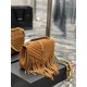 COLLEGE MEDIUM CHAIN BAG IN LIGHT SUEDE WITH FRINGES High