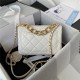 Small Flap Bag AS3367 Lambskin & Gold-Tone Metal White A