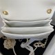 Small Flap Bag AS3367 Lambskin & Gold-Tone Metal White A