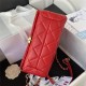 Small Flap Bag AS3367 Lambskin & Gold-Tone Metal Red A