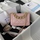 Mini Flap Bag AS3366 Lambskin & Gold-Tone Metal Pink A