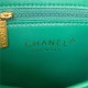 Mini Flap Bag AS3366 Lambskin & Gold-Tone Metal Green A