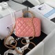 Chanel Small VANITY CASE AS3318 Lambskin & Gold-Tone Metal Pink A