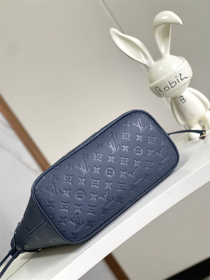 Louis Vuitton NEVERFULL MM Monogram Empreinte Blue M47143 High