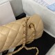 Medium CLASSIC HANDBAG Lambskin Beige Gold Metal A