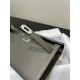 Hermes Kelly Classique To Go wallet Epsom calfskin Dark Grey Silver-Metal WAX High