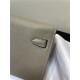 Hermes Kelly Classique To Go wallet Epsom calfskin Light Grey Gold-Metal WAX High