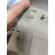 Hermes Kelly Classique To Go wallet Epsom calfskin Light Grey Silver-Metal WAX High