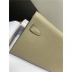 Hermes Kelly Classique To Go wallet Epsom calfskin Warm Grey Gold-Metal WAX High