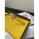 Hermes Kelly Classique To Go wallet Epsom calfskin Yellow Gold-Metal WAX High