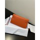 Hermes Kelly Classique To Go wallet Epsom calfskin Orange Gold-Metal WAX High