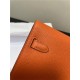 Hermes Kelly Classique To Go wallet Epsom calfskin Orange Gold-Metal WAX High