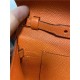 Hermes Kelly Classique To Go wallet Epsom calfskin Orange Gold-Metal WAX High