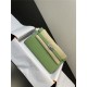 Hermes Kelly Classique To Go wallet Epsom calfskin Green Silver-Metal WAX High