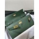 Hermes Kelly Classique To Go wallet Epsom calfskin Olive Gold-Metal WAX High