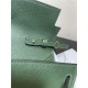 Hermes Kelly Classique To Go wallet Epsom calfskin Olive Gold-Metal WAX High