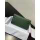 Hermes Kelly Classique To Go wallet Epsom calfskin Olive Silver-Metal WAX High