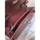 Hermes Kelly Classique To Go wallet Epsom calfskin Burgundy Silver-Metal WAX High