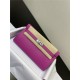 Hermes Kelly Classique To Go wallet Epsom calfskin Fuchsia Silver-Metal WAX High