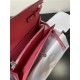 Hermes Kelly Classique To Go wallet Epsom calfskin Rose Pink Silver-Metal WAX High