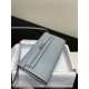 Hermes Kelly Classique To Go wallet Epsom calfskin Grey Blue Silver-Metal WAX High