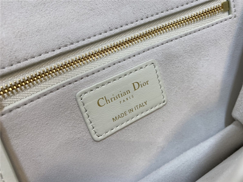 SMALL Dior ADDICT BAG Lucky Star Cannage Lambskin White High