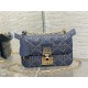 SMALL Dior ADDICT BAG Lucky Star Cannage Lambskin Denim Blue High