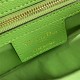 SADDLE BAG Iridescent-finish metal Grained Calfskin Green High