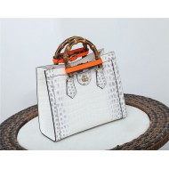 Gucci Diana small tote bag Crocodile 660195 White High