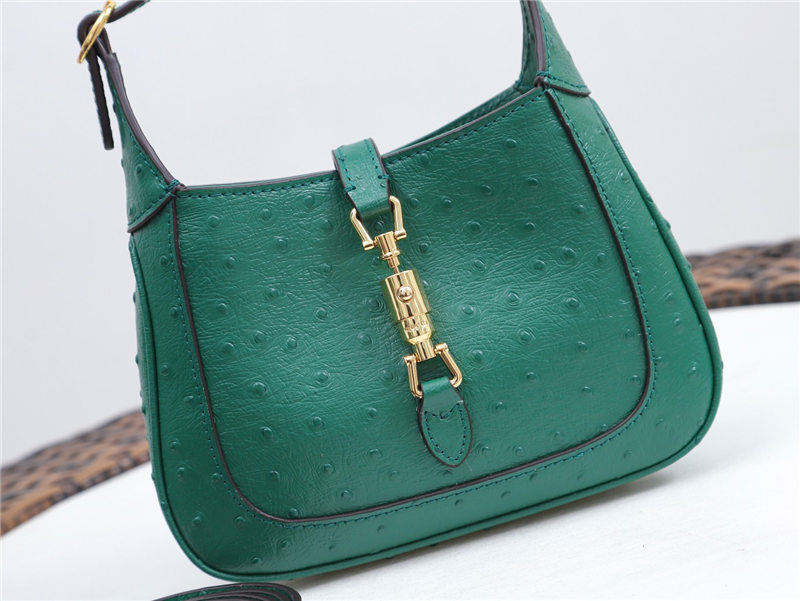 Jackie 1961 mini bag Ostrich 637091 Green high