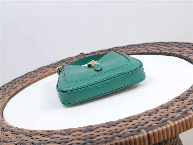 Jackie 1961 mini bag Ostrich 637091 Green high