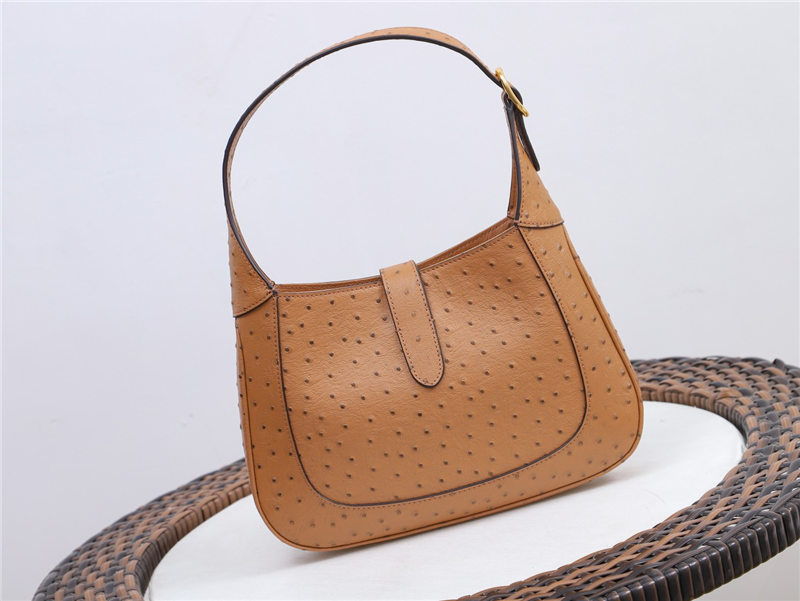 Jackie 1961 small bag Ostrich 636709 Brown high