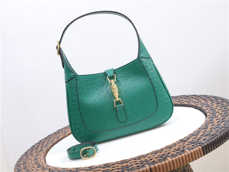 Jackie 1961 small bag Ostrich 636709 Green high