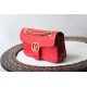 GG Marmont small shoulder bag Crocodile 443497 Red High