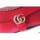 GG Marmont small shoulder bag Crocodile 443497 Red High