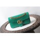 GG Marmont small shoulder bag Crocodile 443497 Green High