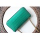 GG Marmont small shoulder bag Crocodile 443497 Green High