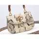 Gucci Bamboo 1947 small top handle bag python 675797 Beige High