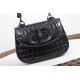 Gucci Bamboo 1947 mini top handle bag Crocodile 686864 Black High