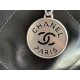 Chanel 22 LARGE HANDBAG Shiny Calfskin & Silver-Tone Metal AS3262 Black High