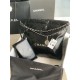 Chanel 22 MEDIUM HANDBAG Shiny Calfskin & Silver-Tone Metal AS3261 Black High