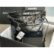 Chanel 22 SMALL HANDBAG Shiny Calfskin & Silver-Tone Metal AS3260 Black High