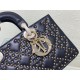 LADY D-JOY BAG MEDIUM Cannage Lambskin with Bead Embroidery High