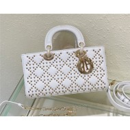 LADY D-JOY BAG MEDIUM Cannage Lambskin with Bead Embroidery High