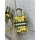 MINI Dior BOOK TOTE PHONE BAG Multicolor Dior Pixel Zodiac Embroidery Yellow High