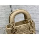 MINI LADY Dior BAG Grained Cannage Calfskin Natural Gold-Metal High