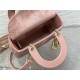 SMALL LADY Dior BAG Grained Cannage Calfskin Pink Gold-Metal High