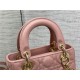 SMALL LADY Dior BAG Grained Cannage Calfskin Pink Gold-Metal High