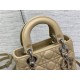 SMALL LADY Dior BAG Grained Cannage Calfskin Natural Silver-Metal High