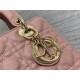 MEDIUM LADY Dior BAG Grained Cannage Calfskin Pink Gold-Metal High